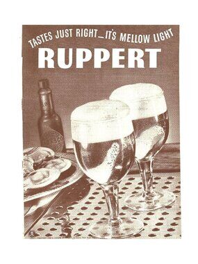 Print Ad Tastes Just Right Its Mellow Light Ruppert Beer 1942 Bar Decor Cocktail